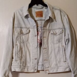 Levi's Embroidered Classic Light Blue Denim Jacket, Size XL